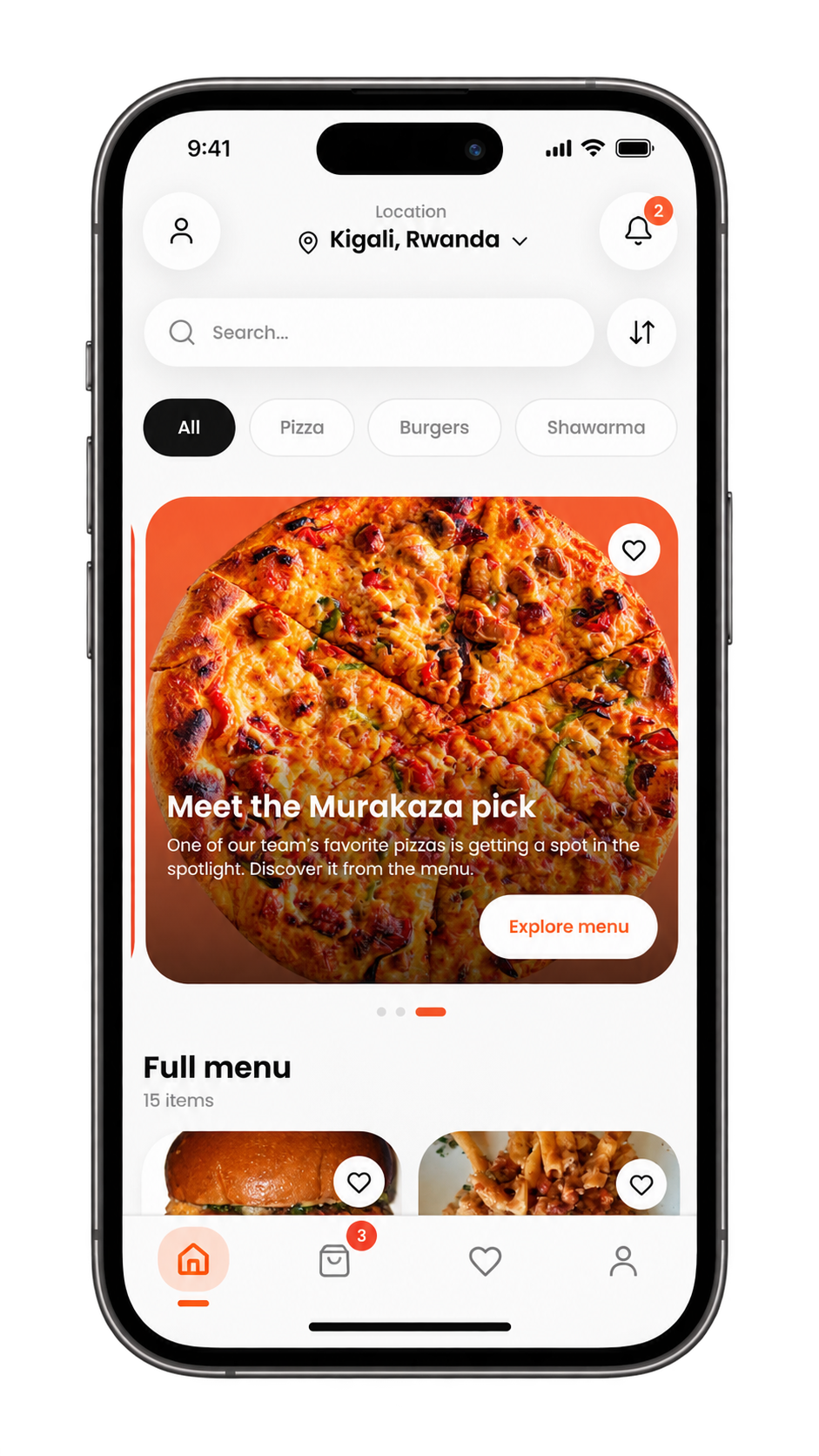 Murakaza app home screen